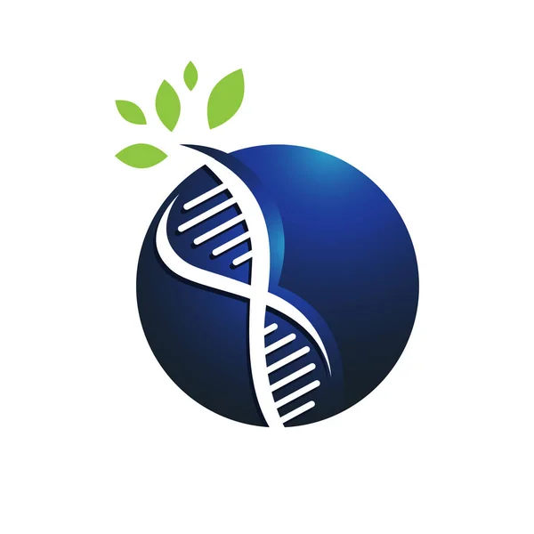 Helix DNA drzewo logo projekt wektor ikona. prosty znak charakter Dna s — Wektor stockowy