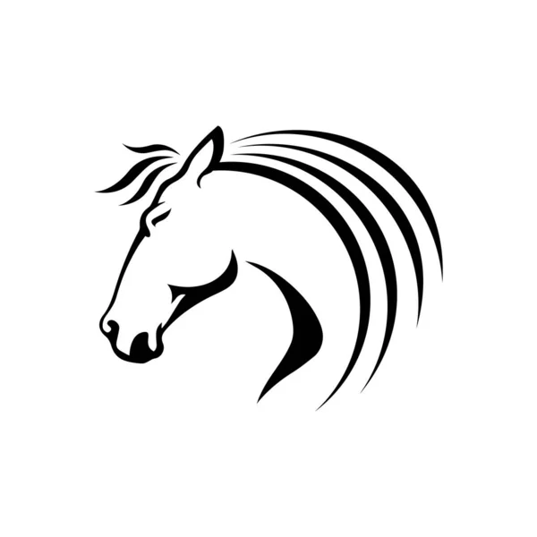 Символ вектора логотипа лошади черного жеребца. Силуэт b — стоковый вектор