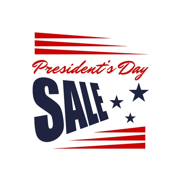 Presidents day sale red blue color vector typography text for sa — Stock Vector