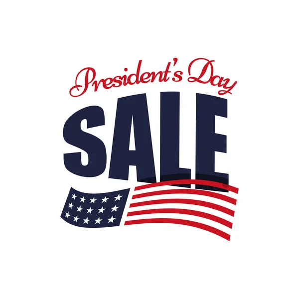 Presidents day sale red blue color vector typography text for sa — Stock Vector