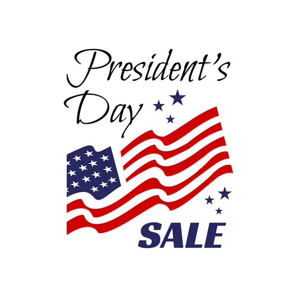 Presidents day sale red blue color vector typography text for sa — Stock Vector