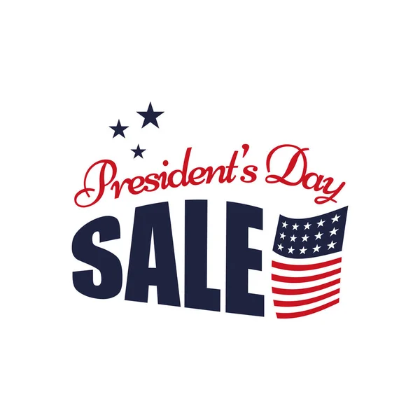 Presidents day sale red blue color vector typography text for sa — Stock Vector