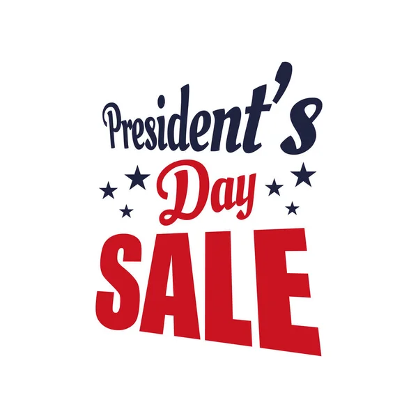 Presidents day sale red blue color vector typography text for sa — Stock Vector