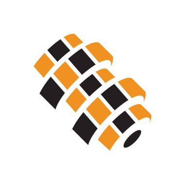 3d düz stil soyut girdap spiral logo tasarım vektörü grafiği 