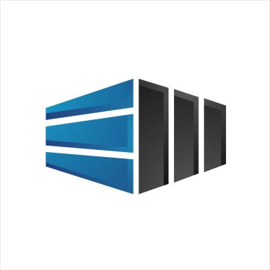yaratıcı bina kaplama logosu tasarımı vektör çizimi