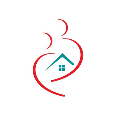 Yaşlı bakım ve bakım evi logosu tasarım sembolü Gra