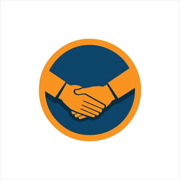 Affare logo grafica vettoriale di design di 2 persone handshake concept il — Vettoriale Stock