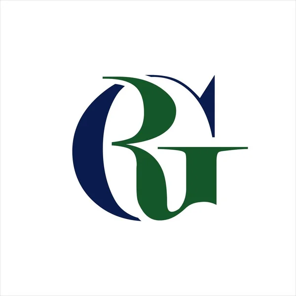 Stylisches Anfangsbuchstaben-rg-Logo-Design im überlappenden Stil ve — Stockvektor