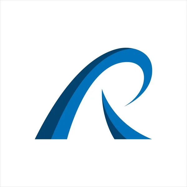 R harfi logo R logo tasarım vektörü eşleşmesi — Stok Vektör