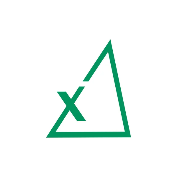 Triangle X lettre logo conception vectoriel concept illustration — Image vectorielle