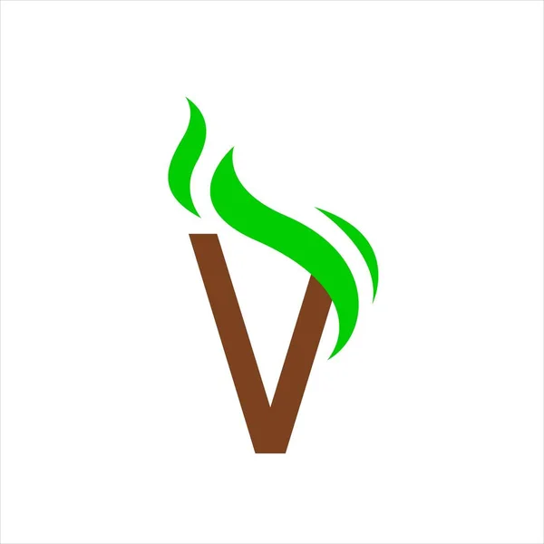 Електронна сигарета випаровування вейп дизайн логотипу вектор горіння початковий V i — стоковий вектор