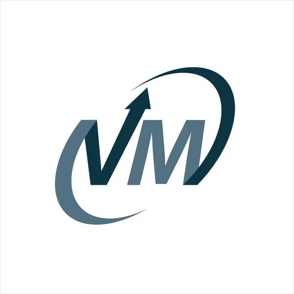 Modern Vm logo V M initieel Letter design vector grafisch concept — Stockvector