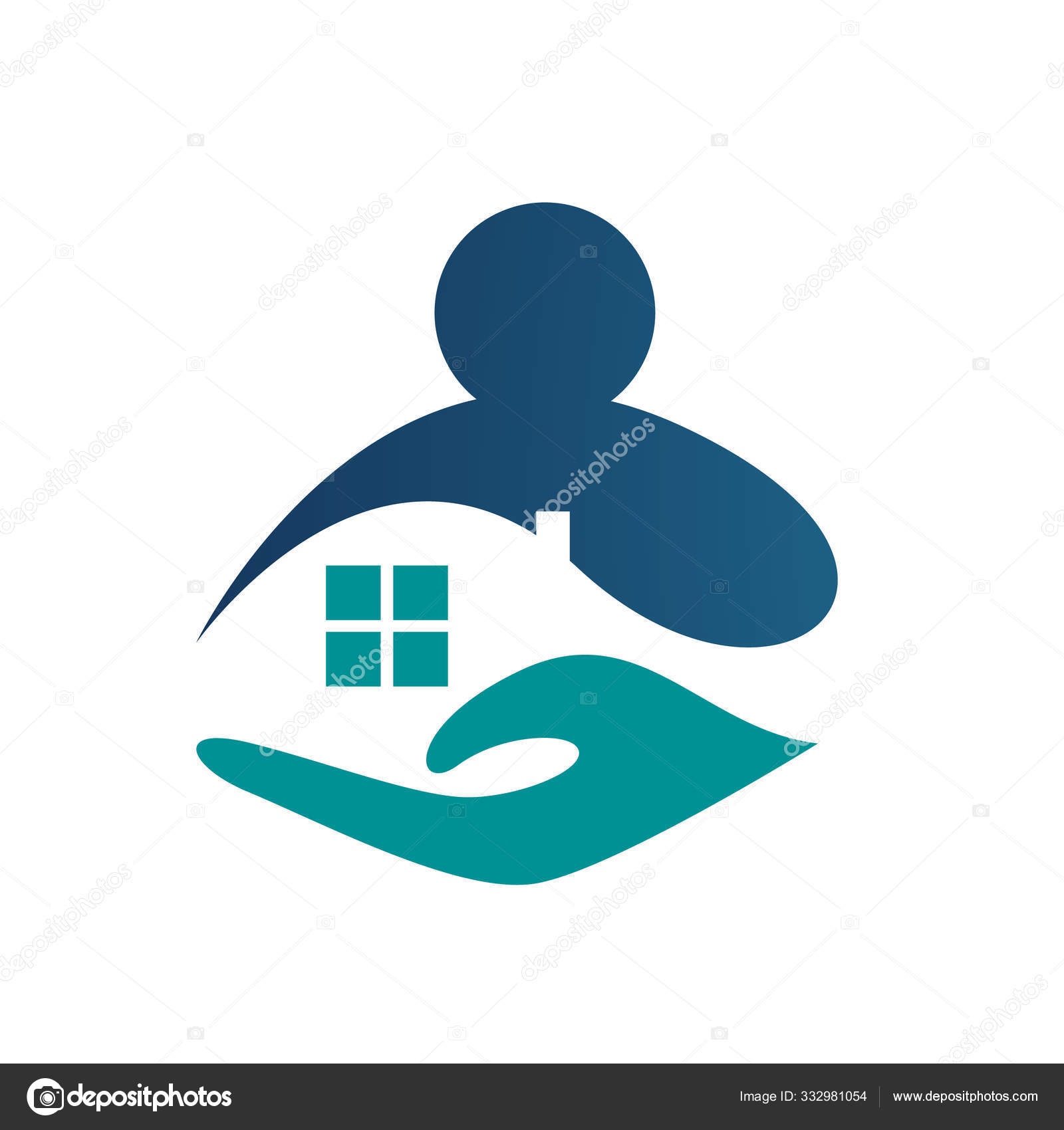 Verpleeghuis Zorg Logo Ontwerp Vector