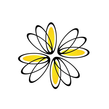 rou ile güzel renkli çember çiçek logo vektör çizimleri