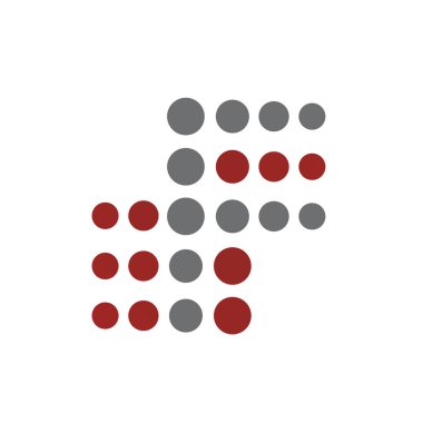 bağlantılı kare nokta logo tasarımı vektör şekil vektörü