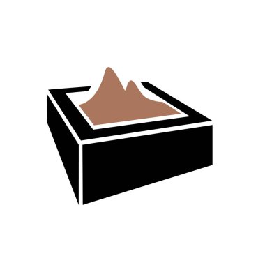 Yeni yaratıcı Sandbox simgesi logo tasarımı vektör grafik konsepti