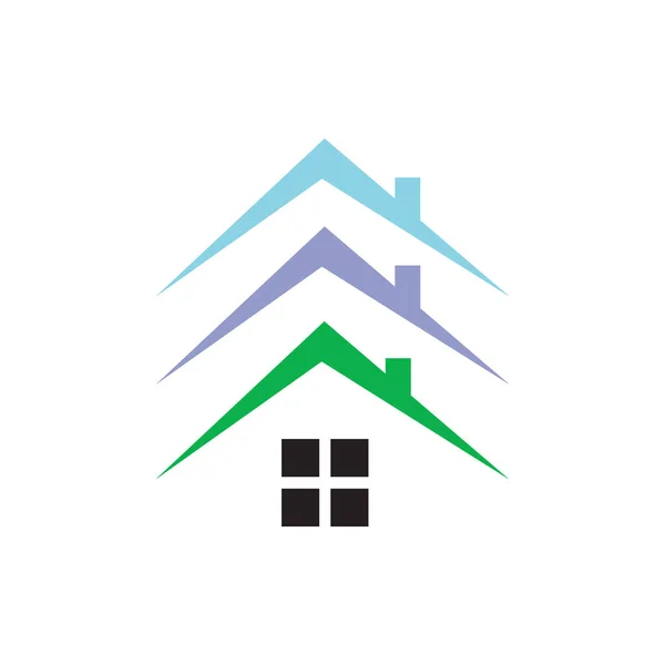 Home house real estate logo vektor design pro vlastnost bu — Stockový vektor