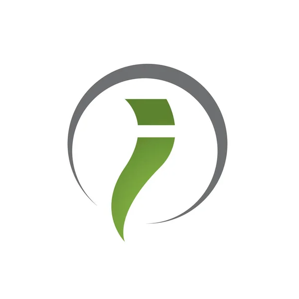 Krzywy styl początkowego I litera logo projekt wektor graficzny conce — Wektor stockowy
