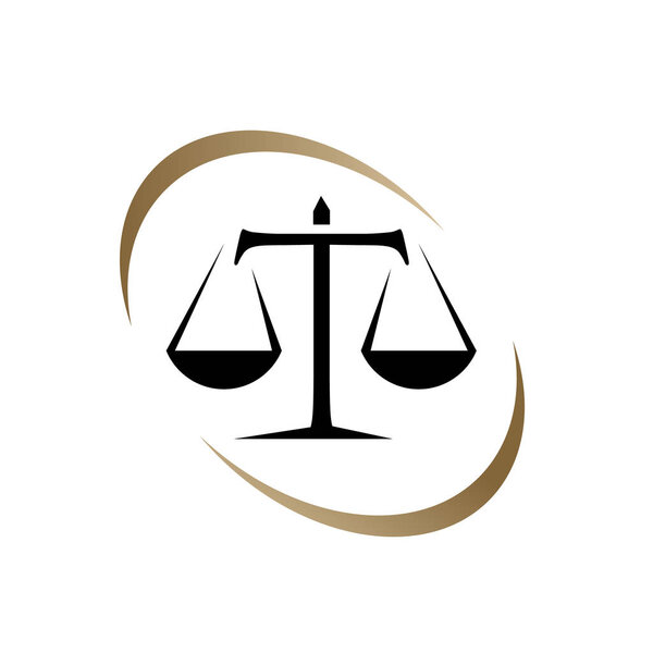 scales of justice logo design vector for law lirm law Office and