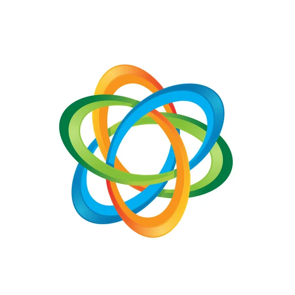 Kreativ wissenschaftlich atom symbol wissenschaft logo design vektorgraph — Stockvektor