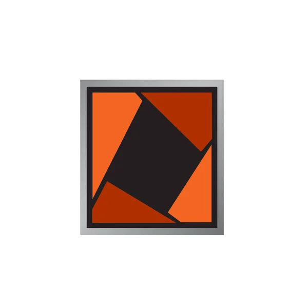 Nueva forma geométrica apilada forma cuadrada logotipo diseño elemento vec — Vector de stock