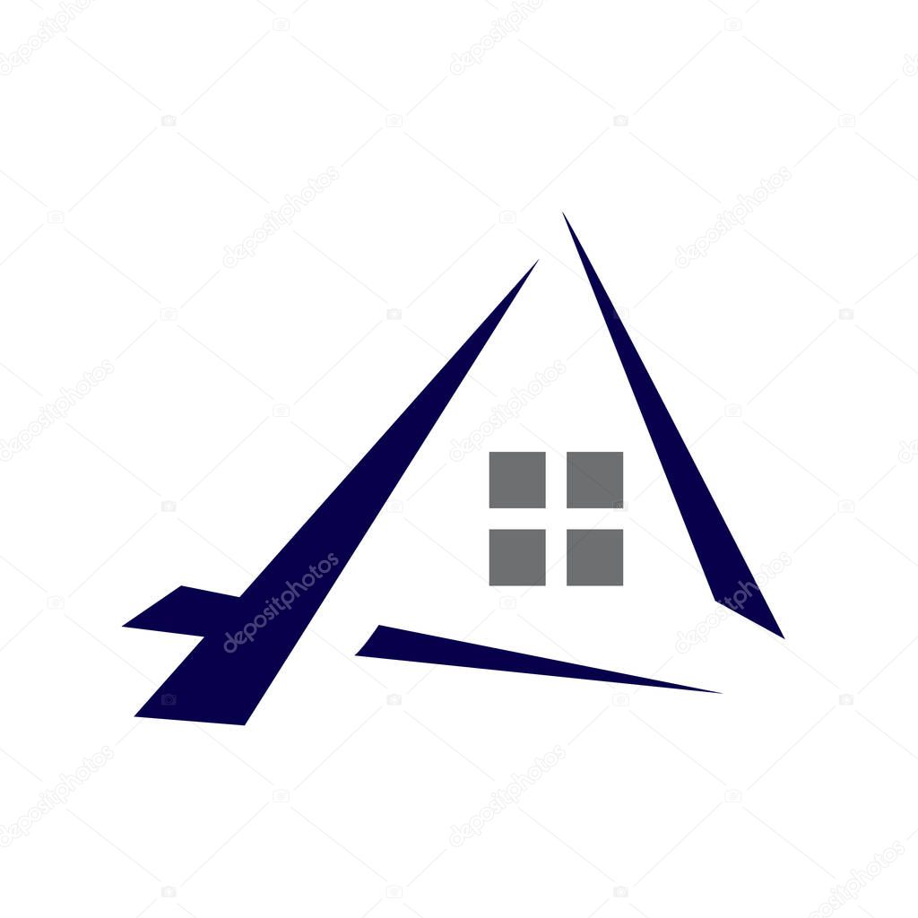 Home house real estate realty logo vector design for property business and mortgage company