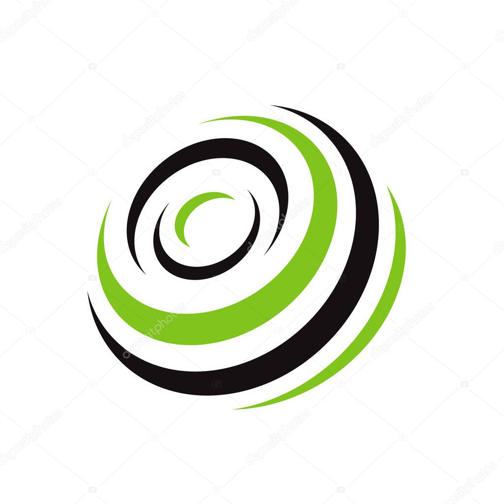 Abstract modern circle vortex logo design vector graphic element