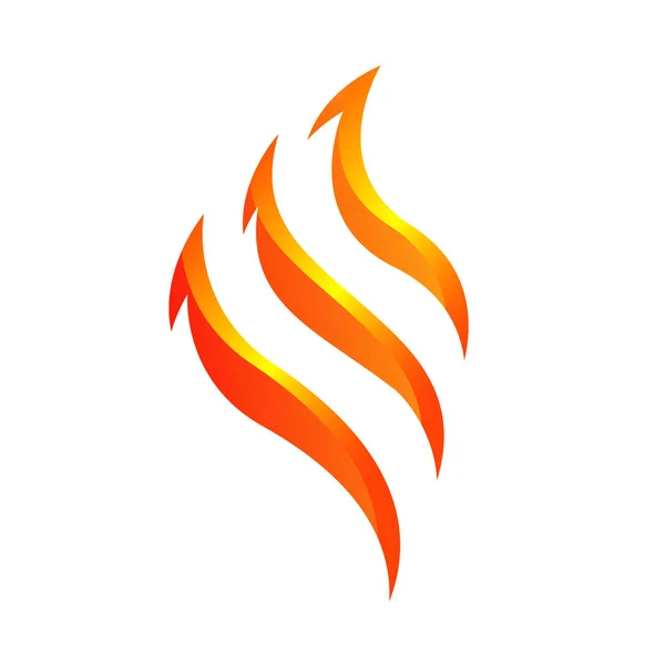 Novo símbolo de design de logotipo de vetor de chamas de fogo elegante — Vetor de Stock