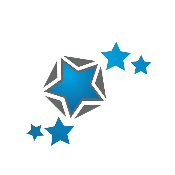 Excelencia de rango superior 5 diseño de logotipo de cinco estrellas. prima buena tasa s — Vector de stock