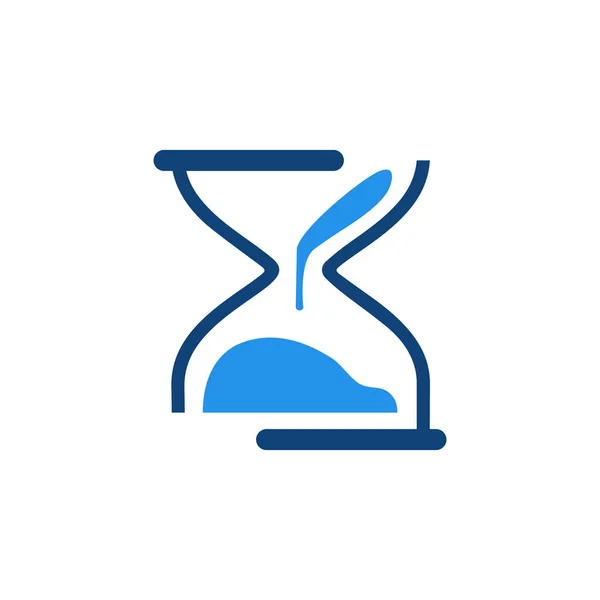 Песочное время песочные часы логотип векторного дизайна иконка концепции шаблона — стоковый вектор