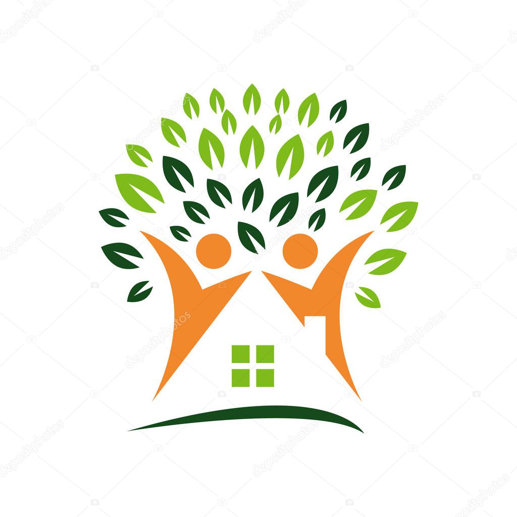 nursing home logo design home care elderly logo vector illustrat