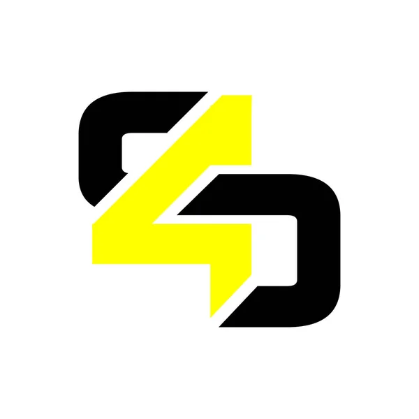 Creatief verbonden S4 logo tech grafisch concept vector illustreren — Stockvector