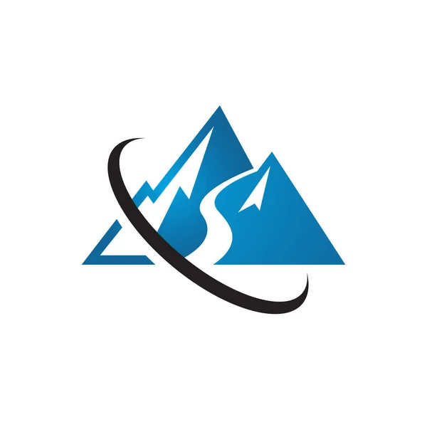 Gletscher Eis Berg Logo Design Vektor Abbildung isoliert o — Stockvektor