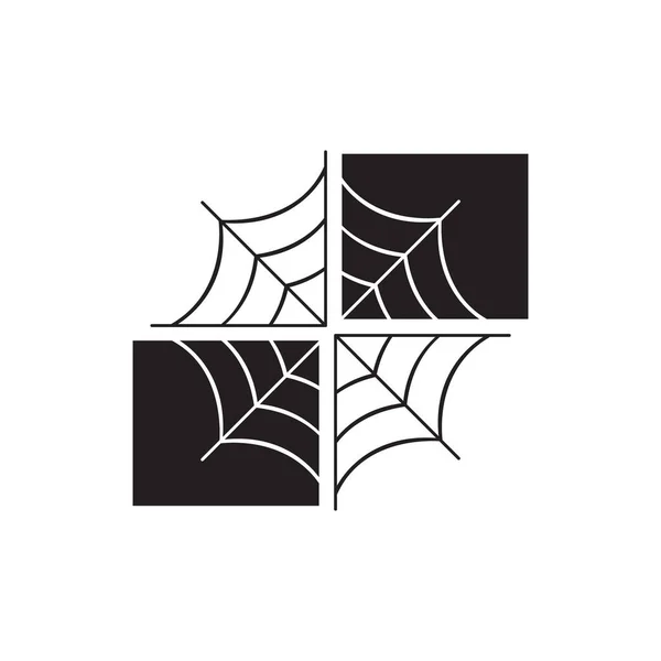 Araña creativa simple diseño del logotipo de la tela araña vector web illustra — Vector de stock