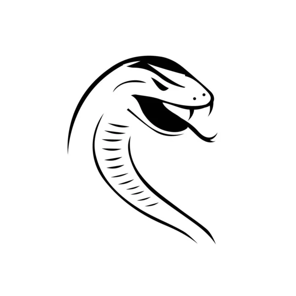 Silueta de veneno serpiente logo diseño vector diseño gráfico — Vector de stock