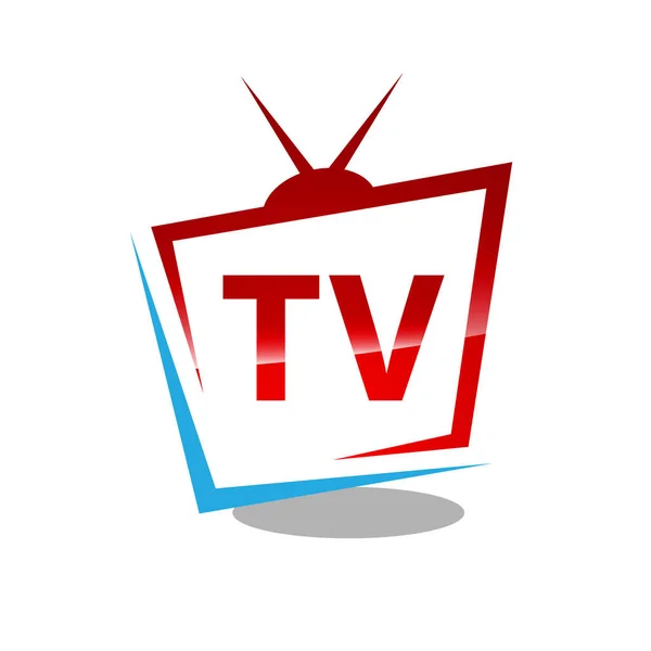 Abstrakcyjny monitor tv logo projektowanie wektorowe projekt graficzny ilustracje — Wektor stockowy
