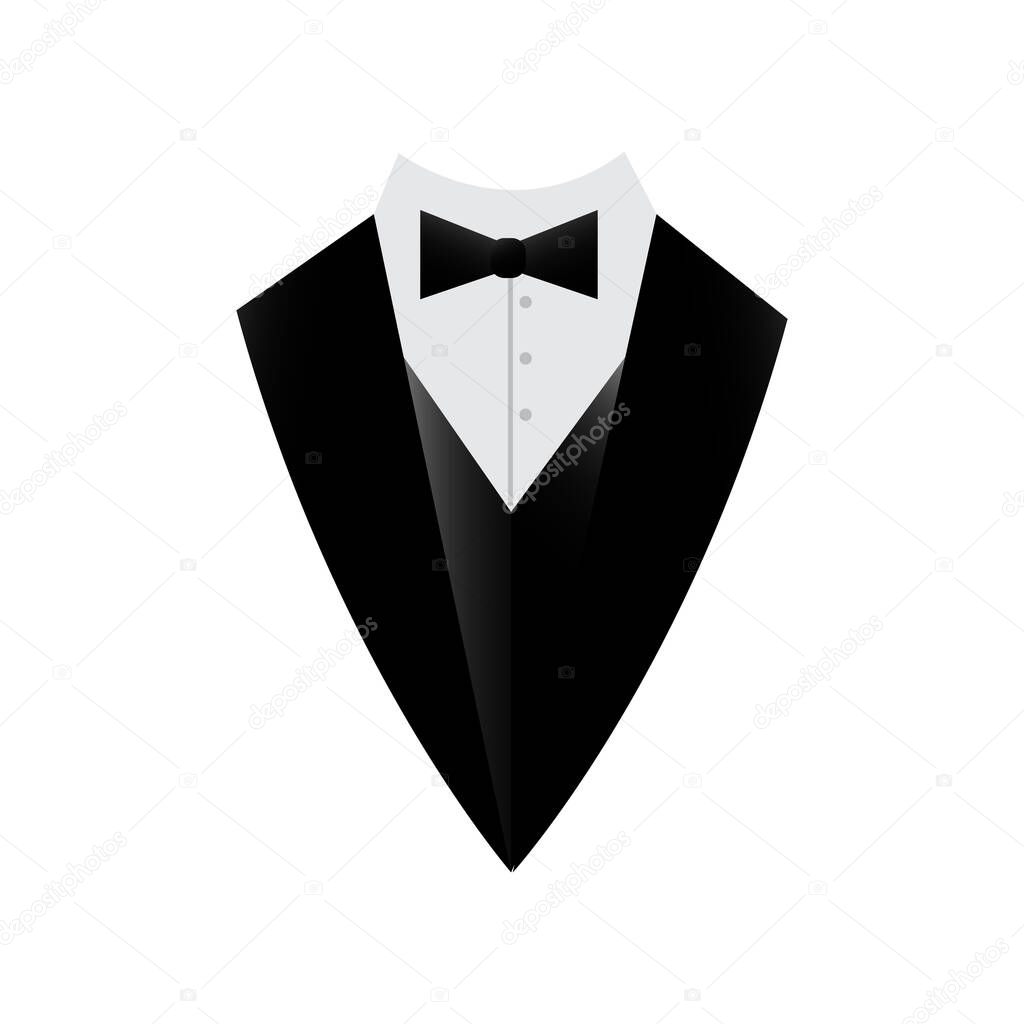 professional gentleman suit tuxedo logo vector men clothing grap