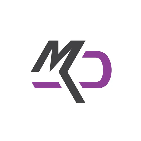 Abstract Md logo initiaal D & M letter grafisch concept vector ico — Stockvector