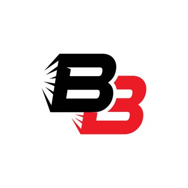 yaratıcı ilk Bb Harfi birleşik logo tasarım vektörü grafikleri
