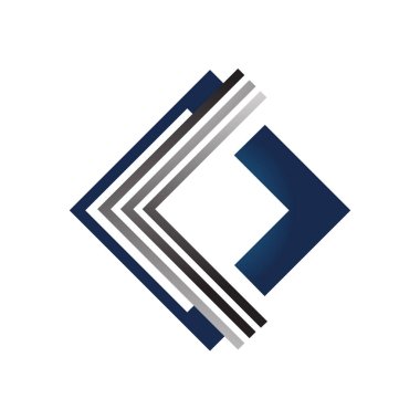 K harfi logo kavramı üst üste çizgi ögesi simgesi ve şablonu