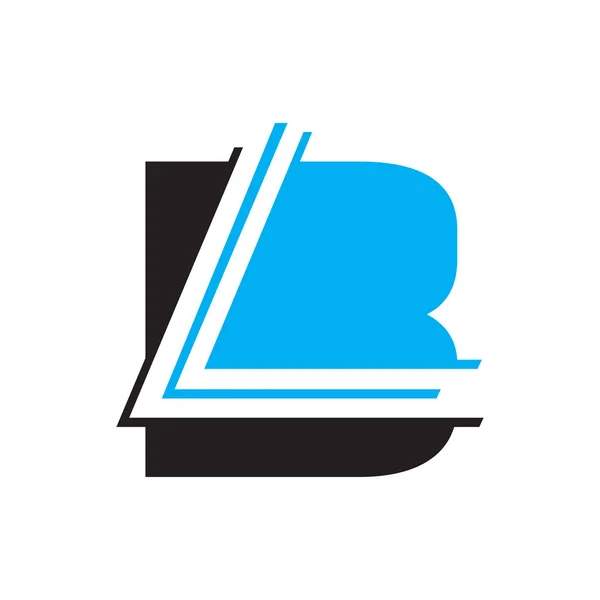 Letras Tipografía BL logo diseño vector ilustración — Archivo Imágenes Vectoriales