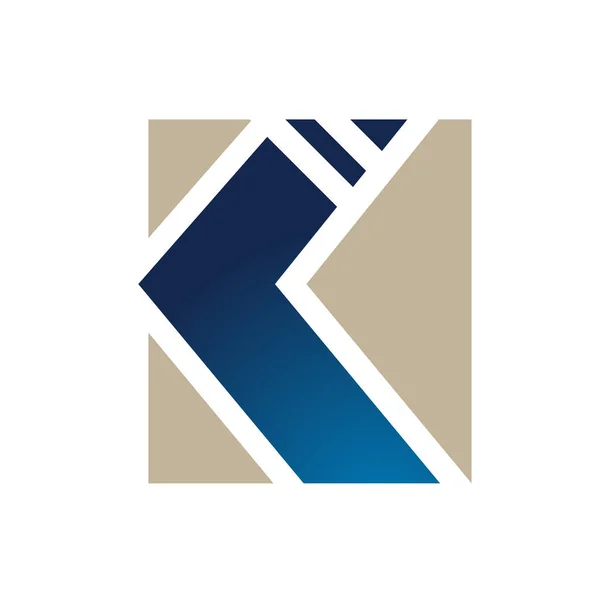 Lettera K logo concetto sovrapposizione linea elemento icona e modello — Vettoriale Stock