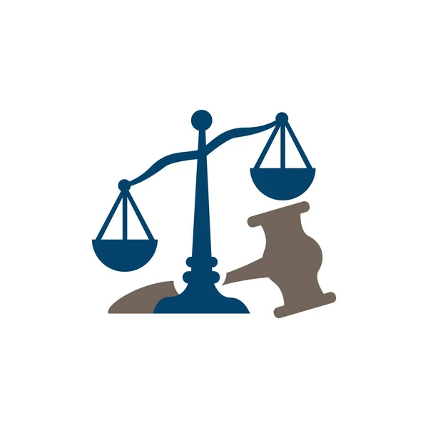 Vector de diseño de logotipo de escalas de justicia para despacho de abogados y — Archivo Imágenes Vectoriales