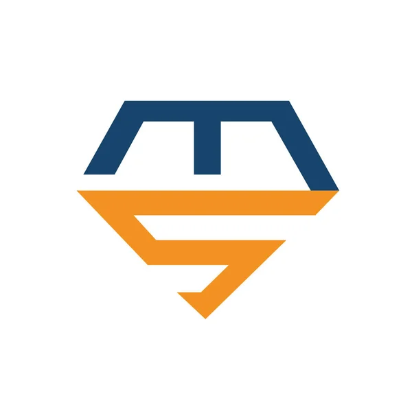 Абстрактний логотип MS початкова літера S & M графічна концепція Вектор ico — стоковий вектор