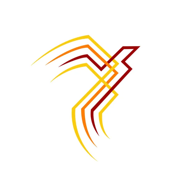 Kreatywny ptak ognia phoenix logo projekt wektor ilustracje g — Wektor stockowy
