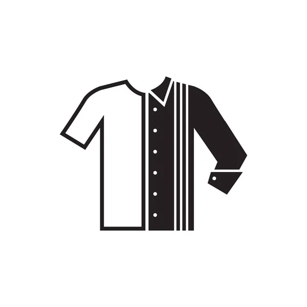Flache Ikone Schule Outfit einheitliche Logo Vektor Design Grafiken — Stockvektor