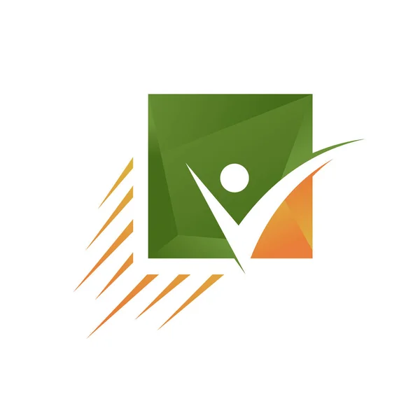 Persone Sane Sport Fitness Logo Design Vettoriale Modello Illustrazioni — Vettoriale Stock