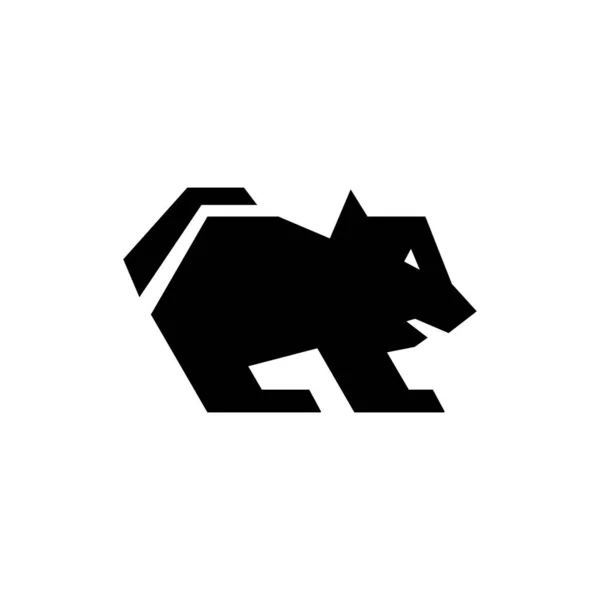 Silueta Tasmania Diablo Logotipo Icono Vector Ilustración — Vector de stock