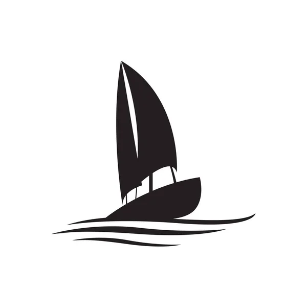 Einfache Benutzerdefinierte Schiff Boot Yacht Segeln Logo Design Vektor Illustrationen — Stockvektor