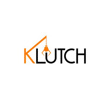 klutch Lettering Typography logo tasarımı vektör çizimi